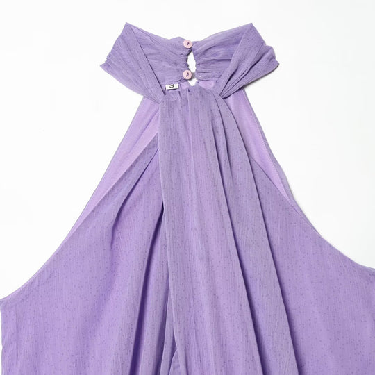Damen Haltertop mit eleganter Drapierung und hochwertigen Stoffen R&B