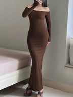 Damen Etuikleid mit schulterfreier, eleganter Silhouette R&B