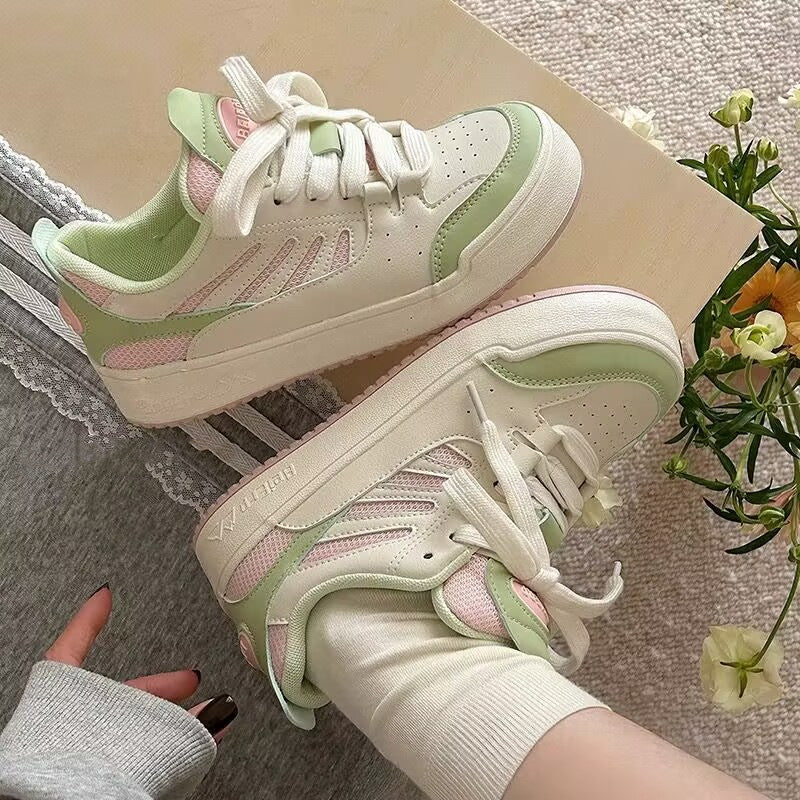 Damen Sportliche Sneakers mit atmungsaktiver Netzstruktur und stoßdämpfender Sohle R&B
