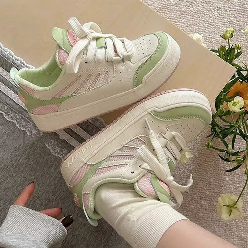 Damen Sportliche Sneakers mit atmungsaktiver Netzstruktur und stoßdämpfender Sohle R&B