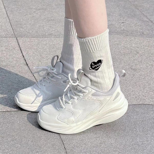 Damen Sportliche Sneakers mit atmungsaktiver Mesh-Oberfläche und stoßdämpfender Sohle R&B