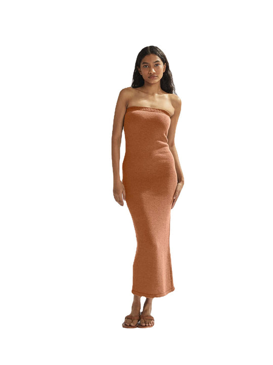 Damen luftiges Maxikleid im minimalistischen Design R&B