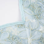 Damen Spitzen-Top mit floraler Gestaltung und raffiniertem V-Ausschnitt R&B