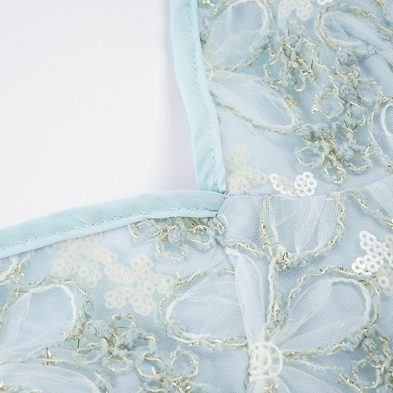 Damen Spitzen-Top mit floraler Gestaltung und raffiniertem V-Ausschnitt R&B