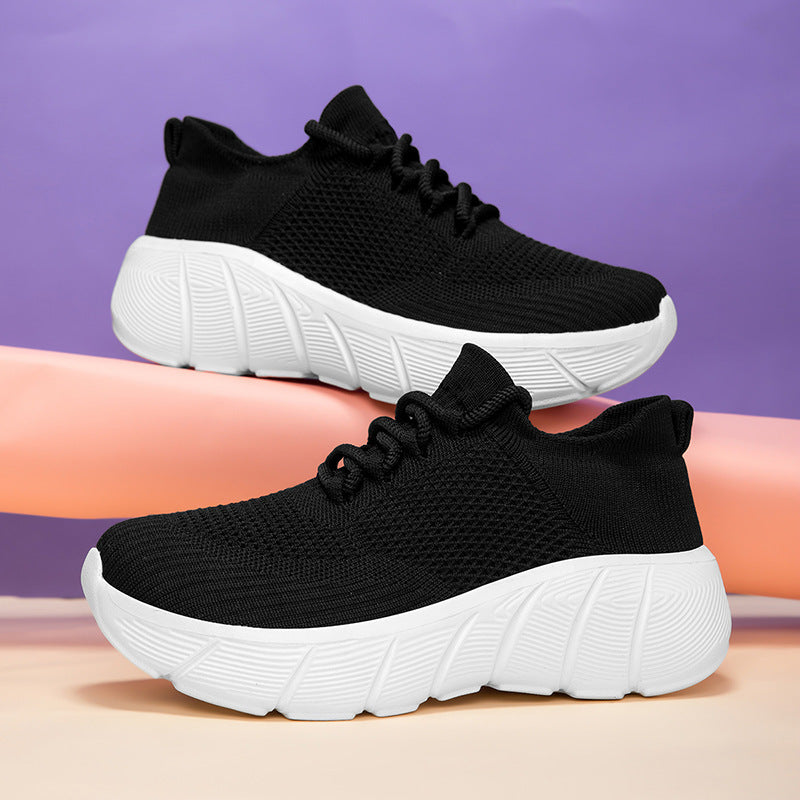 Damen Leichte Freizeitsneaker mit elastischem Schnürsystem und atmungsaktivem Obermaterial
