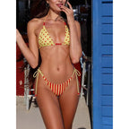Damen Bikini-Set mit süßem Punktedesign und verstellbaren Trägern R&B