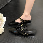Damen Slingback-Mules mit eleganten Schmuckdetails R&B