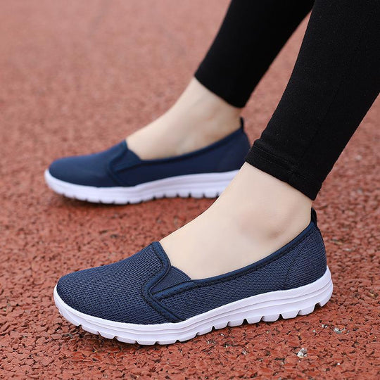 Damen Slip-On Freizeitschuhe mit atmungsaktiver Netzoberfläche R&B