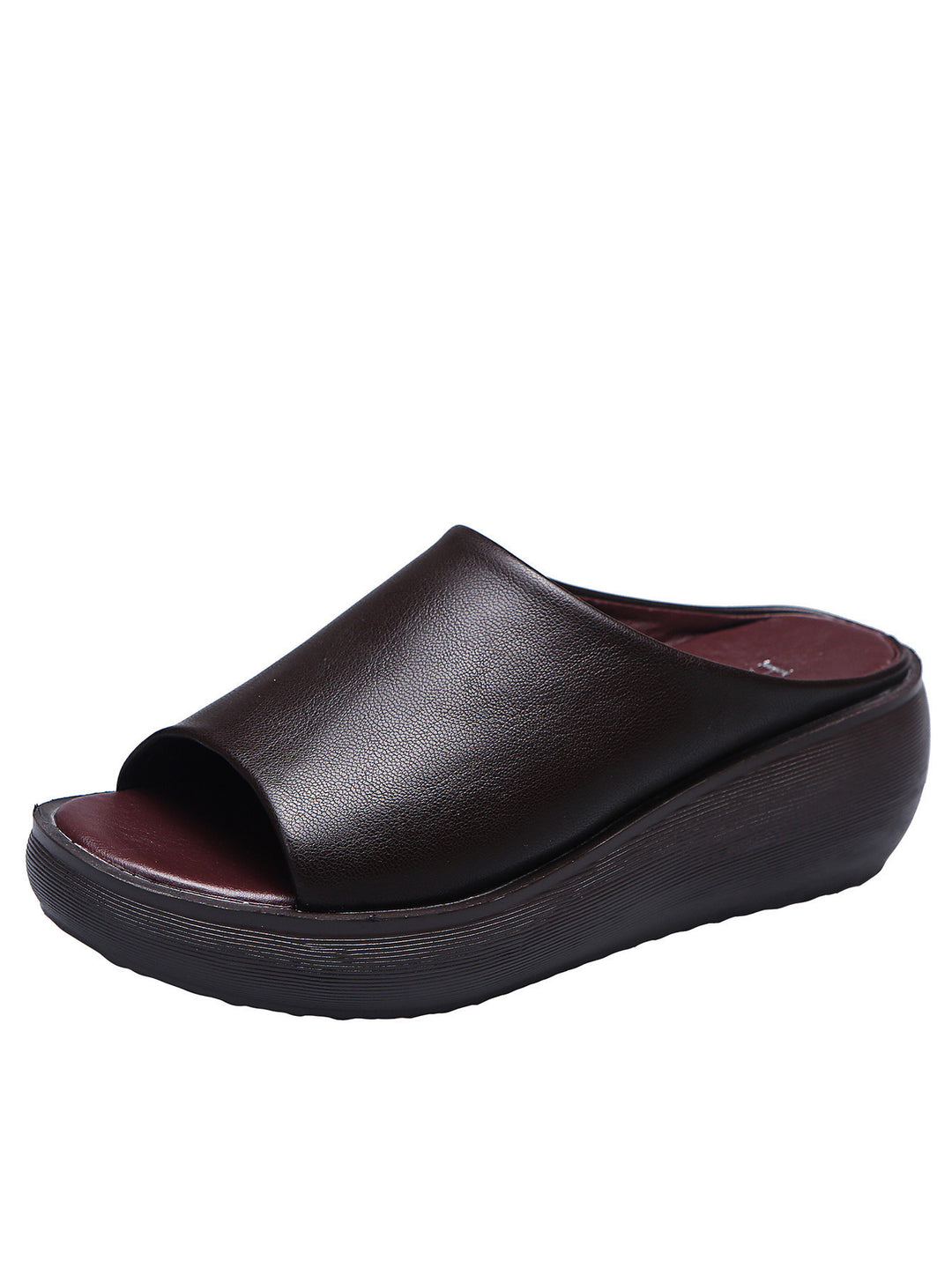 Damen Wedge-Pantoletten aus hochwertigem Leder R&B