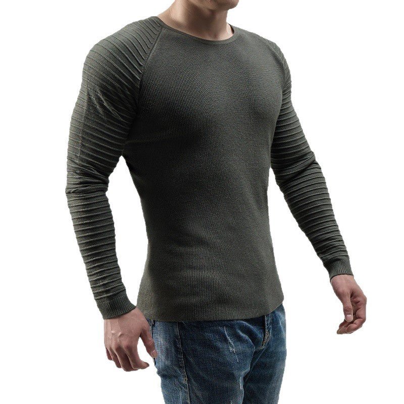 Herren modischer Strickpullover mit innovativer Rippstruktur R&B