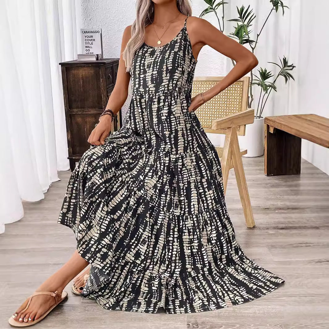 Damen Maxikleid mit elegantem Schnitt und fließendem Stoff R&B