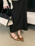 Damen elegante Ballerinas mit modischem Riemchen und spitzem Design R&B