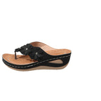 Damen Zierende Zehentrenner Sandalen mit floralem Design R&B