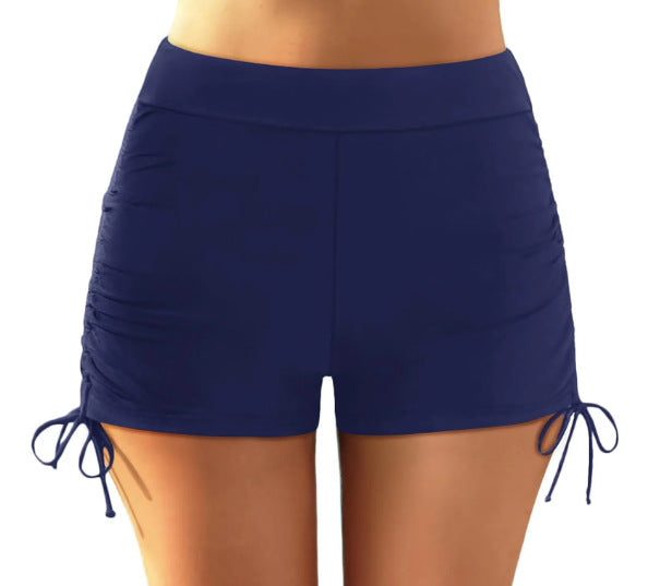 Damen Figurschmeichelnde Badeshorts mit Raffung und Seitenschnürung R&B