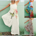 Damen Overall aus atmungsaktivem Baumwollmix mit buntem Floral-Motiv R&B