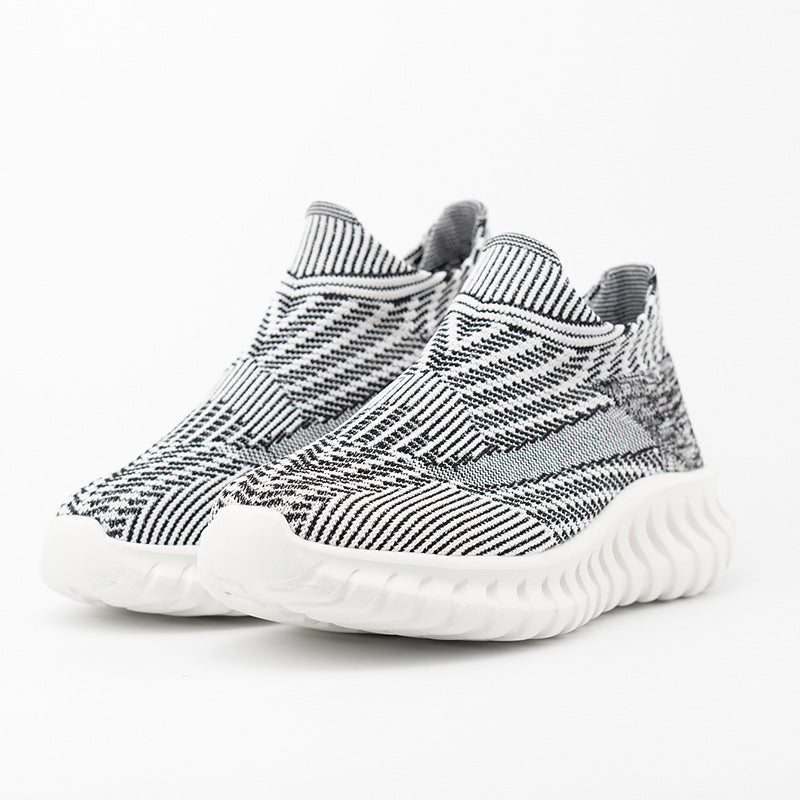 Damen Modische Strick-Sneaker mit rutschfester Sohle R&B