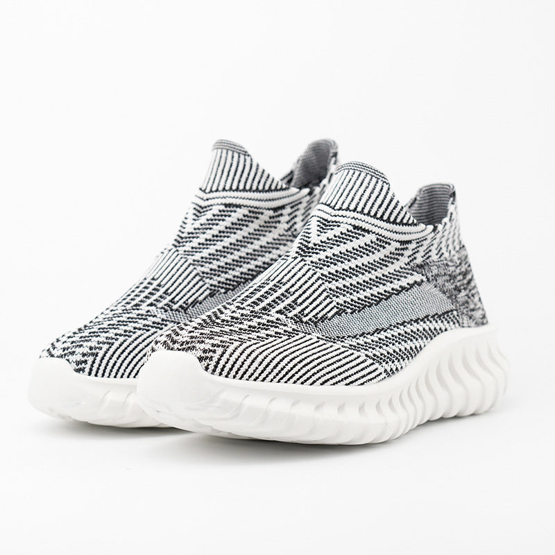 Damen Modische Strick-Sneaker mit rutschfester Sohle