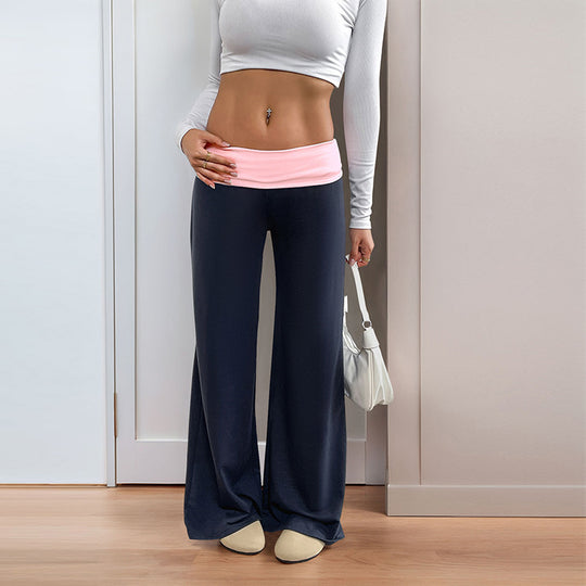 Damen Sportliche Freizeithose mit weitem Bein R&B