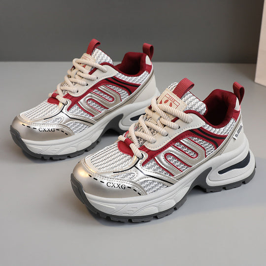 Damen sportliche Sneakers mit atmungsaktivem Obermaterial und stoßdämpfendem Design R&B