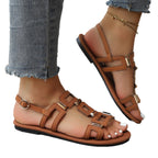 Damen elegante Sandalen mit modischen geometrischen Riemen R&B
