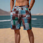 Herren stylische Bade-Shorts mit modernem Graphikmuster