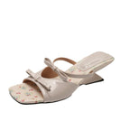 Damen elegante Sling-Pumps mit modischem Schleifendetail und komfortabler Absatzhöhe R&B