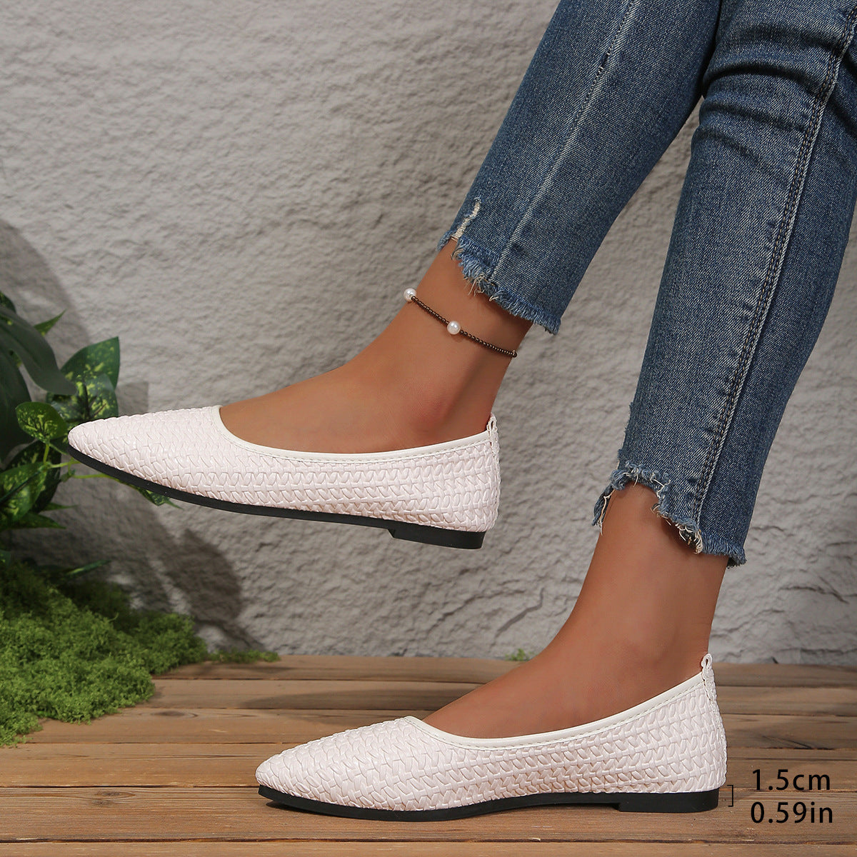 Damen Slip-On Ballerinas mit atmungsaktivem Netzdesign R&B