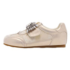 Damen modische Slip-On Sneakers mit funkelndem Schmuckdetail R&B
