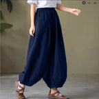 Damen Bequeme lockere Harem-Hose mit elastischem Bund R&B