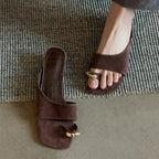 Damen Elegante Mules mit modischem Schnallenakzent