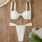 Damen Triangel-Bikini mit knotendem Oberteil und hohem Beinausschnitt R&B