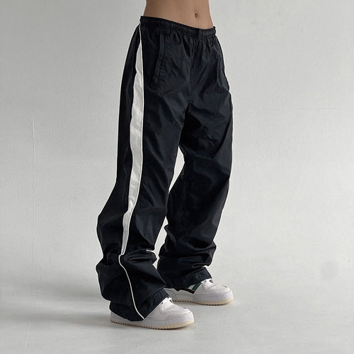 Damen Sportliche Freizeithosen mit luftiger Mesh-Seitenbesatz R&B