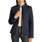 Damen gesteppte Freizeitjacke mit hohem Kragen R&B