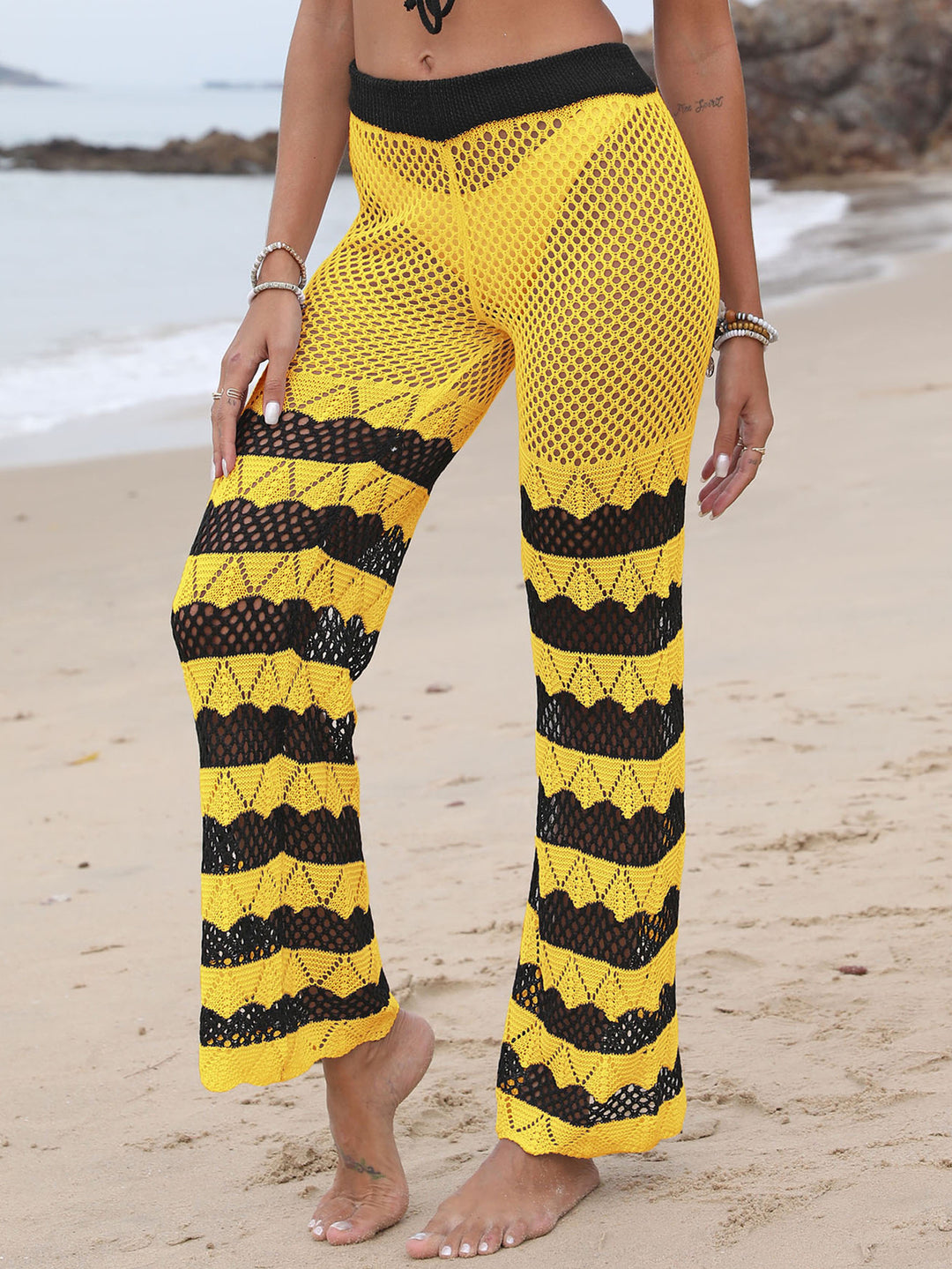 Damen gehäkelte Strandhose R&B