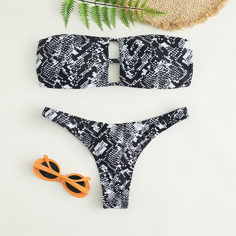 Damen Bandeau-Bikini mit raffiniertem Cut-Out-Design R&B