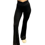 Damen Sportliche Hochbund Leggings und asymmetrisches Crop-Top Set R&B
