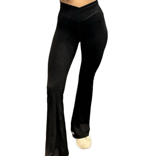Damen Sportliche Hochbund Leggings und asymmetrisches Crop-Top Set R&B
