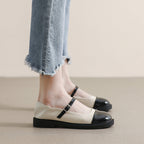 Damen Mary-Jane Schuhe mit glänzendem Lack und verstellbarem Riemen