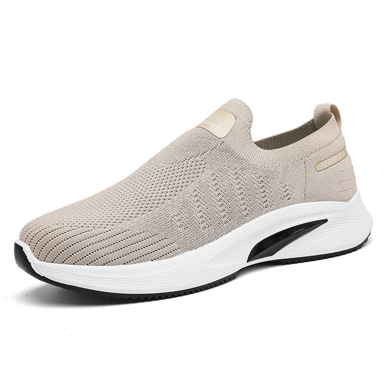 Damen Bequeme Slip-On Sneakers mit atmungsaktivem Strickobermaterial R&B
