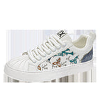 Damen Modische Sneakers mit einzigartigem Muster und rutschfester Sohle