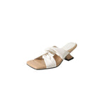 Damen elegante Slipper mit kunstvollem Knoten-Riemendesign R&B