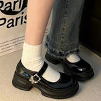 Damen Modische Plateau-Pumps mit verstellbarem Riemen und stabiler Sohle R&B