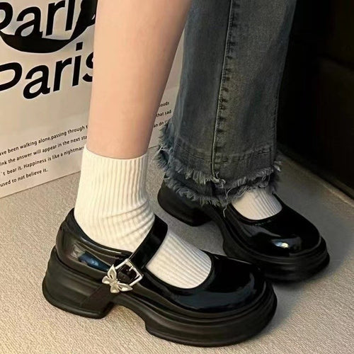 Damen Modische Plateau-Pumps mit verstellbarem Riemen und stabiler Sohle R&B