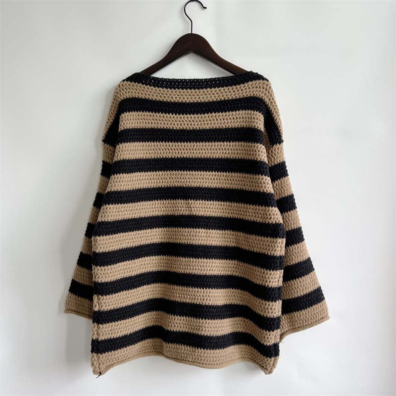 R&B | Gestreifter Strickpullover Mit Sanften Farben