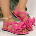 Damen Sandalen mit dekorativem Schleifen-Detail und verstellbarem Riemen R&B