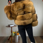 Damen kuschelige Pelzjacke R&B