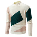 Herren modischer Rollkragenpullover mit modernem Grafikdesign R&B