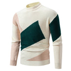 Herren modischer Rollkragenpullover mit modernem Grafikdesign R&B