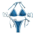 Damen Triangel-Bikini mit verspieltem Zickzackmuster R&B