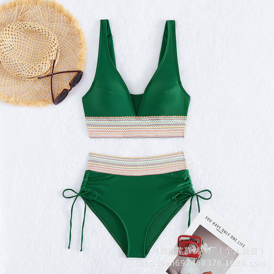 Damen Hochgeschnittener Sportbikini R&B